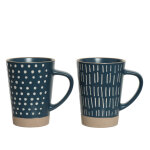 Mug coloris bleu en gr�s - � 8, 60 cm