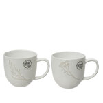 Mug floral en grs kaemingk -  9 x 8, 8 cm