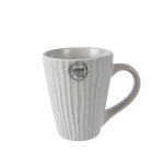 Mug en grs stri ivoire kaemingk -  12. 5 x 11 cm