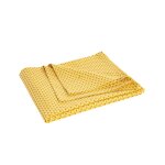 Nappe coloris jaune en coton motifs petites fleurs - 150 x 250 cm Nappe coloris jaune en coton motifs petites fleurs - 150 x 250 cm