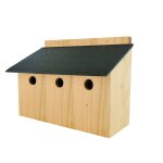 Nichoir communautaire pour mésanges et moineaux coloris beige en bois fabrication fra Nichoir communautaire pour mésanges et moineaux coloris beige en bois fabrication fra