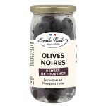 Olives noires aux herbes de provence bio en bocal de 230 g