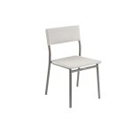 Oron chaise en aluminium titane et toile batyline duo coloris beige galet lafuma mob