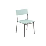 Oron chaise en aluminium titane et toile batyline duo coloris bleu mistral lafuma mo