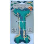 Os pour chien en caoutchouc naturel coloris bleu bubimex bonie taille l