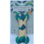 Os pour chien en caoutchouc naturel coloris bleu bubimex bonie taille m