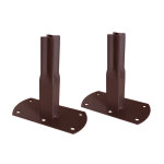 Pack 2 pieds � visser pour tube carr� de 25 en fer vieilli