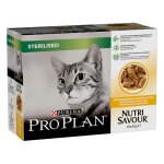 Pack de sachets au poulet pour chat strilis purina pro plan 10 x 85 gr