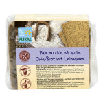 Pain aux graines de chia et de lin en sachet transparent de 375 g