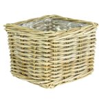 Panier carr� en vannerie coloris naturel decolines buku - 20 cm