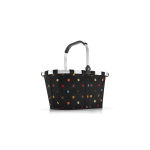 Panier pliant carrybag noir � pois color�s 48x29x28 cm