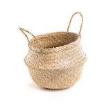 Panière jacinthe d eau naturelle avec anse - Ø 25 x h 30 cm Panière jacinthe d eau naturelle avec anse - Ø 25 x h 30 cm