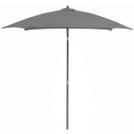 Parasol carr inclinable en aluminium mat et toile polyester coloris gris - 200 x 200