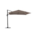 Parasol dport  manivelle carr 2, 5 m taupe
