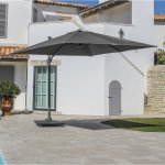 Parasol dport rotating carr gris 400 x 400 cm