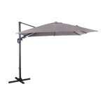 Parasol déporté rotating orientable taupe 300 x 300 cm Parasol déporté rotating orientable taupe 300 x 300 cm