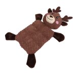 Peluche plate cerf pour chien avec sifflet coloris marron wouapy 19, 5 x 6, 5 x 30 cm
