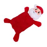 Peluche plate pre nol pour chien avec sifflet coloris rouge wouapy 19, 5 x 6, 5 x 3