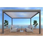 Pergola bioclim moteur tonnelle coloris noir - 3 x 4 m