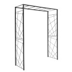 Pergola mandala tube grand mod�le m�tal gris 165x50x198 cm