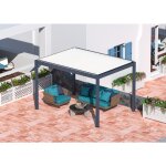 Pergola motorise solaire coloris noir zephir - 300 x 400 cm