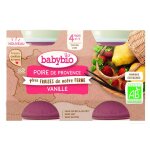 Petits pots pour bb ds 4 mois poire fraise vanille babybio 2 x 130 g