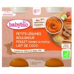 Petits pots pour b�b� d�s 8 mois l�gumes, boulghour, poulet et lait de coco avec morc