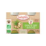 Petits pots de pomme de terre et petits pois babybio 2 x 130 g