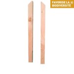 Pieds pour abri � insectes en bois coloris naturel - le lot de 2