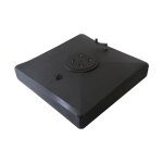 Pied carr  remplir pour parasol dport en rsine noire - 90 x 90 x 23 cm