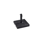 Pied de parasol carré ciré noir de 20 kg Pied de parasol carré ciré noir de 20 kg