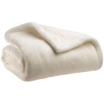 Plaid coloris neige en polyester michka 130 x 160 cm