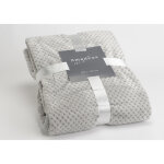 Plaid damier en polyester gris - 130 x 170 cm