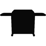 Plancha  gaz en fonte maille noire sur chariot weber - 76 cm