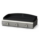 Plancha à gaz en inox mat et fonte émaillée le marquier exclusive amalia 375 Plancha à gaz en inox mat et fonte émaillée le marquier exclusive amalia 375