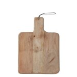 Planche  dcouper duko carre coloris marron en bois de manguier - 35 x 25 cm