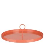 Plateau coloris orange en mtal aston -  40 cm