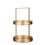 Plateau de service en mtal dor edelman hollande -  25 x 41 cm