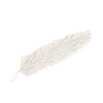 Plume décorative à suspendre en coton blanc 10x45 cm Plume décorative à suspendre en coton blanc 10x45 cm