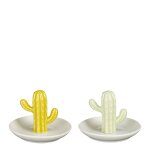 Porte - bijoux cactus coloris vert -  11 cm