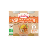 Pots de carotte courge butternut poulet et riz babybio 2 x 200 g