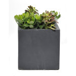 Pot carr genve 28x28xh. 28 gris