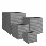 Pot carr� gris edelman hollande corda - 19 x 19 cm