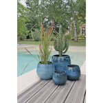 Pot coloris blue wave en terre émaillée les poteries d'albi cancale - Ø 25 x h 27 cm Pot coloris blue wave en terre émaillée les poteries d'albi cancale - Ø 25 x h 27 cm