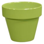 Pot horticole �maill� moutarde � 19 x h 17 cm