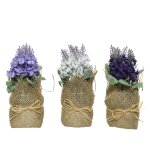 Pot de lavande artificielle coloris violet - 7 x 7 x 17 cm Pot de lavande artificielle coloris violet - 7 x 7 x 17 cm