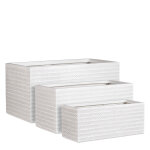 Pot rectangle blanc cass� edelman hollande corda - 55 x 23 x 23 cm