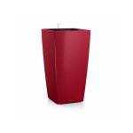 Pot à réserve d'eau cubico rouge scarlet l. 40x40 x h. 75 cm Pot à réserve d'eau cubico rouge scarlet l. 40x40 x h. 75 cm