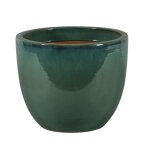 Pot rond �maill� coloris vert glace stockholm - � 30 x h 26 cm