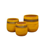 Pot saintrop ibiza sunshine en terre cuite émaillée h 21 x Ø 20 cm Pot saintrop ibiza sunshine en terre cuite émaillée h 21 x Ø 20 cm